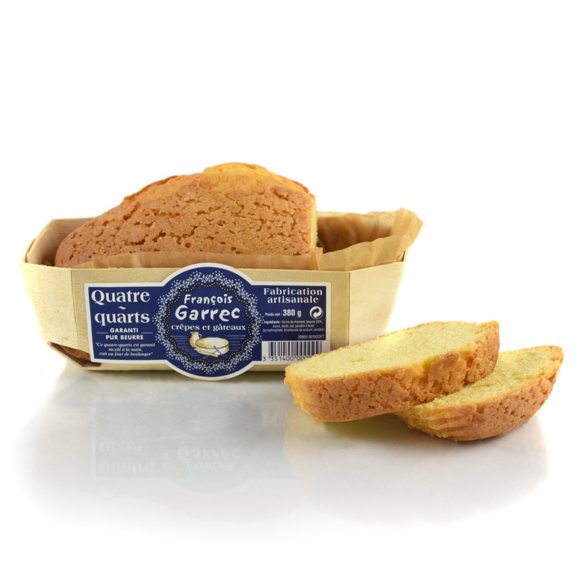 Quatre-quarts nature - 380g - Biscuiterie François Garrec